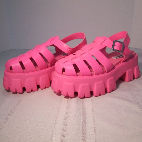 Steve Madden Echo Fisherman Sandal Hot Pink Sz 7 - Picture 4 of 11